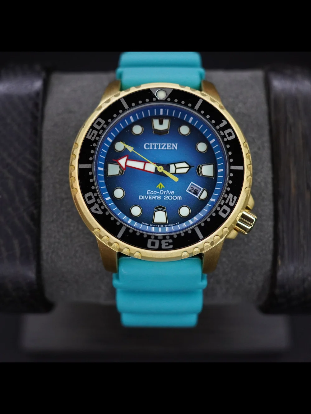Citizen Eco-Drive Promaster Diver Men's Watch Gold Tone Blue Dial BN0162-02X